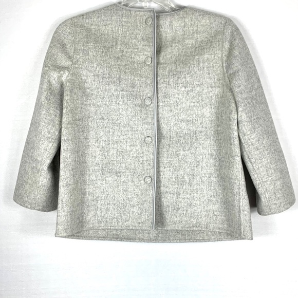Talbots Grey Felted Wool Back Button Blazer - Picture 2 of 4